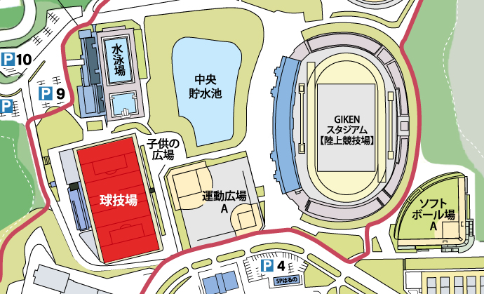 春野球技場MAP